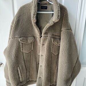 Balenciaga Cream Sherpa Jacket